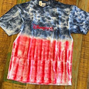 Disneyland vintage red white blue tie dye t-shirt. SZ. XL. NWT